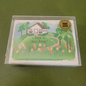 X10 New Home Watercolor Greeting Cards Address Phone Number